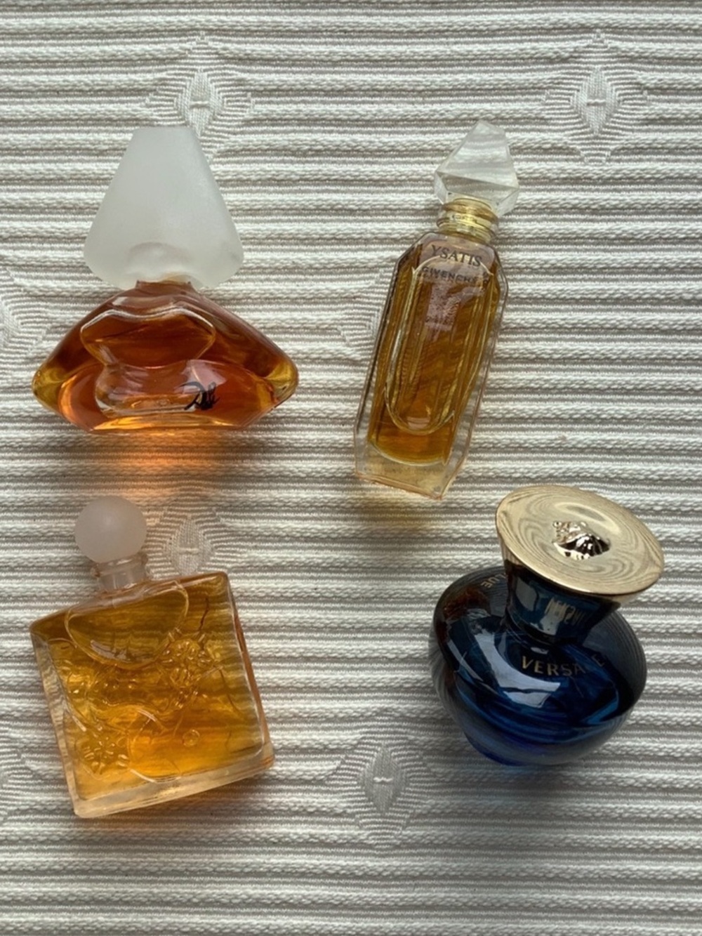 (4) Minis Perfume Bottles, Dali, Versace, Givenchy & JC Brosseau